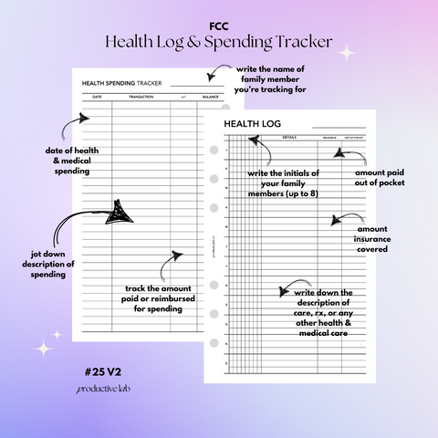 #25 Health Log & Spending Tracker