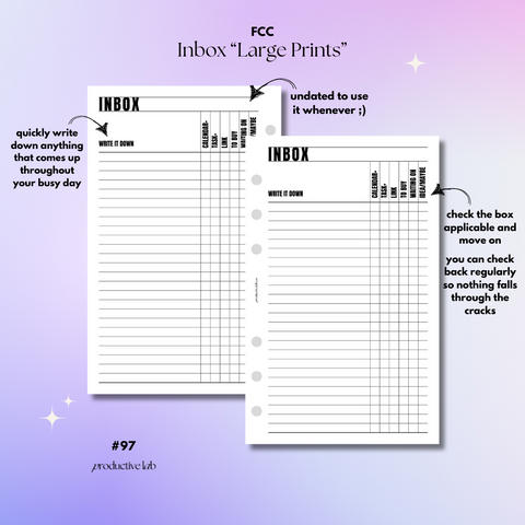 #97 Inbox "Large Prints"