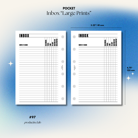 #97 Inbox "Large Prints"