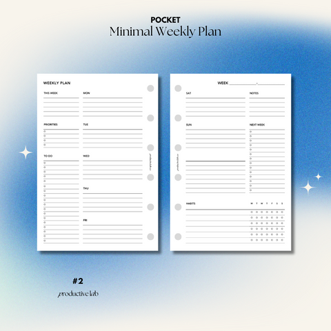 #2 Minimal Weekly Plan