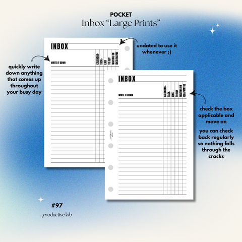 #97 Inbox "Large Prints"