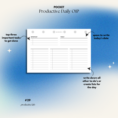 #29 Productive Daily O1P