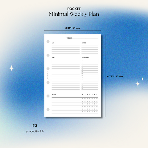 #2 Minimal Weekly Plan