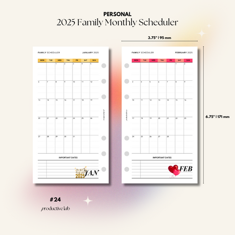#24 2025 Family Monthly Scheduler