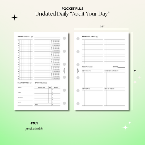 #101 Daily Undated "Audit Your Day"