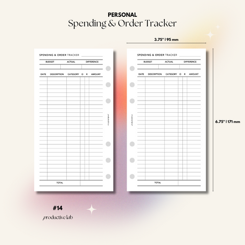 #14 Spending & Order Tracker