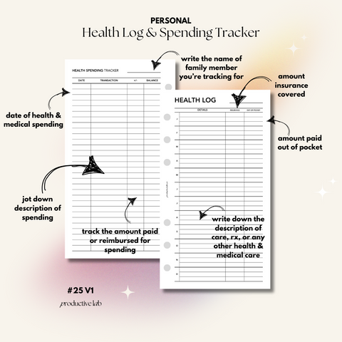 #25 Health Log & Spending Tracker