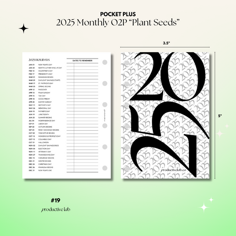 #19 2025 Monthly O2P “Plant Seeds”