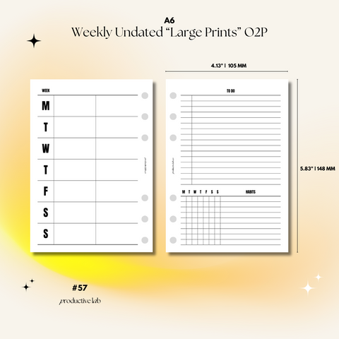 #57 Weekly Undated "Large Prints" O2P