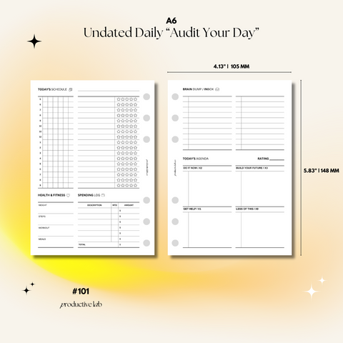 #101 Daily Undated "Audit Your Day"