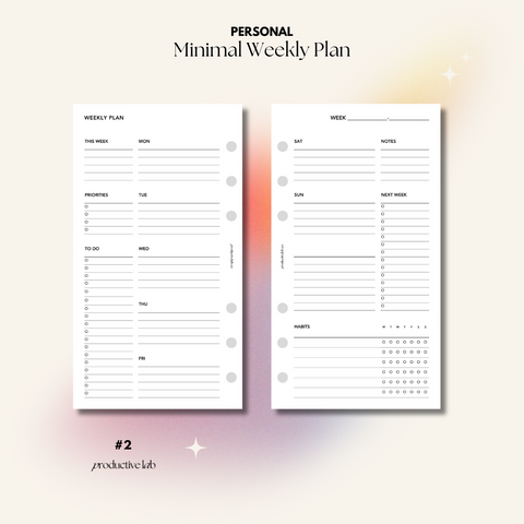 #2 Minimal Weekly Plan