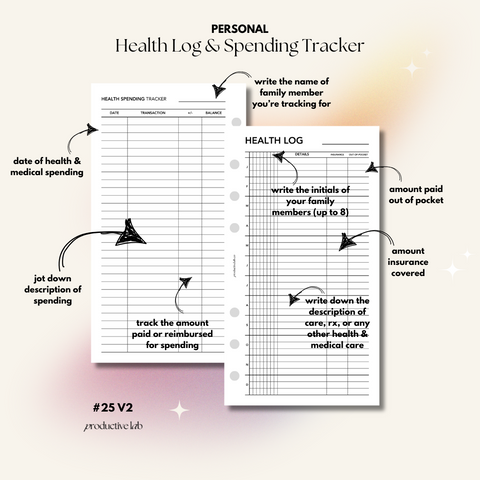 #25 Health Log & Spending Tracker