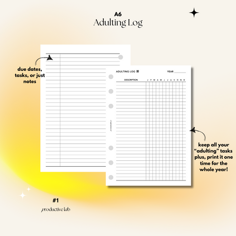 #1 Adulting Log