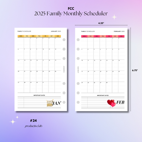 #24 2025 Family Monthly Scheduler