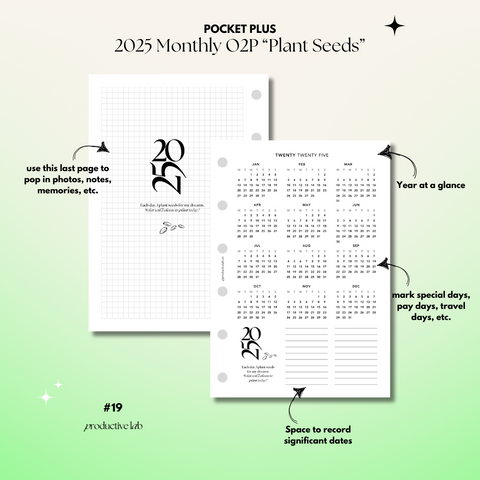 #19 2025 Monthly O2P “Plant Seeds”