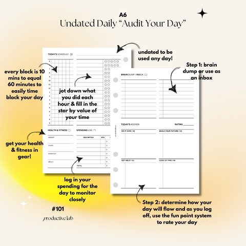 #101 Daily Undated "Audit Your Day"