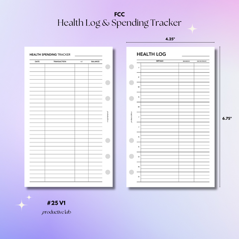 #25 Health Log & Spending Tracker