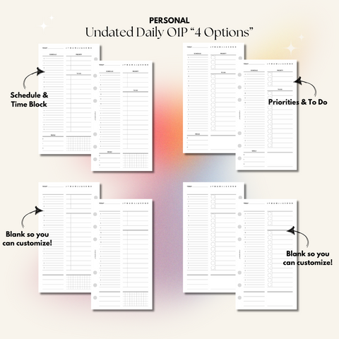 #111 Daily Undated "4 Options" O1P