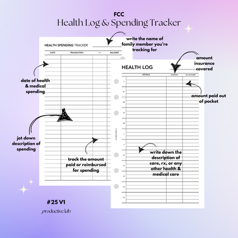 #25 Health Log & Spending Tracker