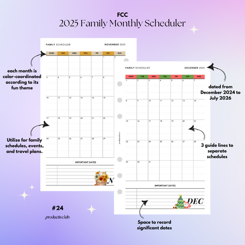 #24 2025 Family Monthly Scheduler