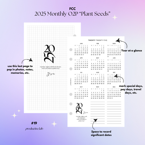 #19 2025 Monthly O2P “Plant Seeds”