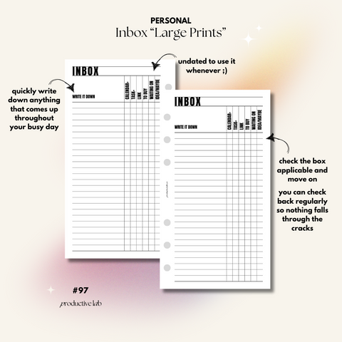 #97 Inbox "Large Prints"