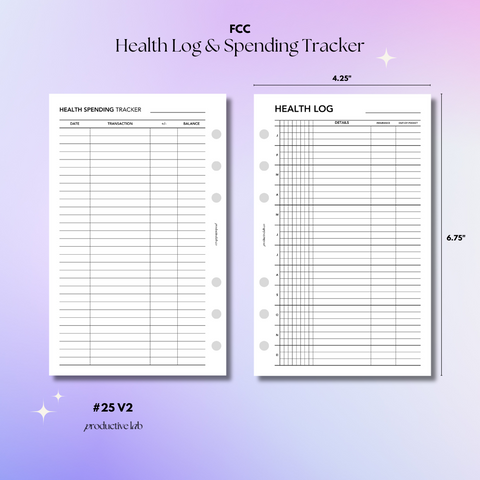 #25 Health Log & Spending Tracker