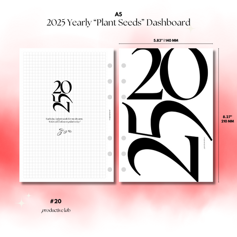 #20 2025 Yearly “Plant Seeds” Dashboard