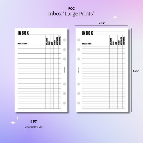 #97 Inbox "Large Prints"