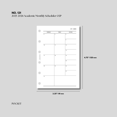 #131 2025-2026 Academic Monthly Scheduler O2P