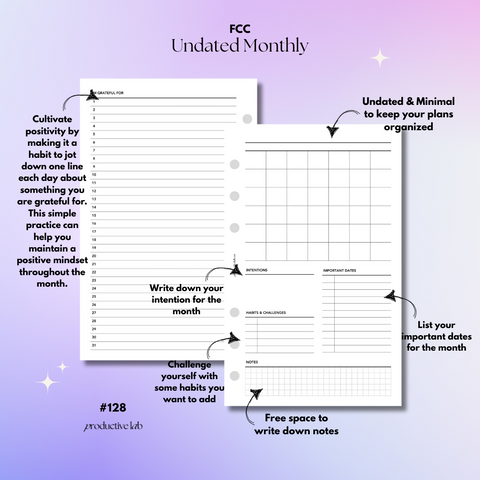 #128 Undated Monthly "Stay Focused" O2P