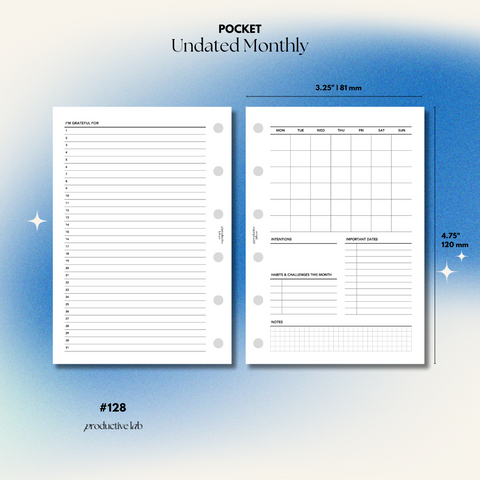 #128 Undated Monthly "Stay Focused" O2P
