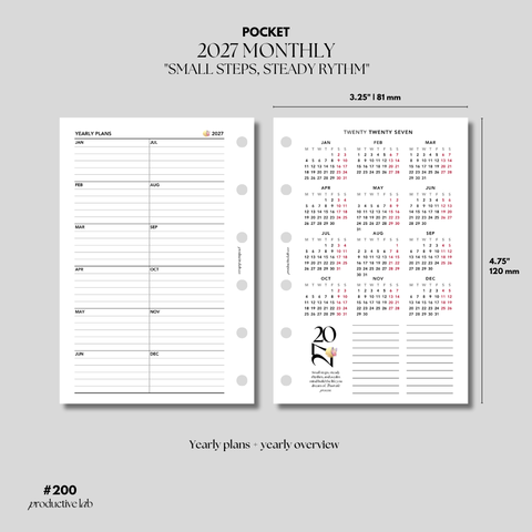 #200 2027 Monthly "Small steps, Steady Rythm"