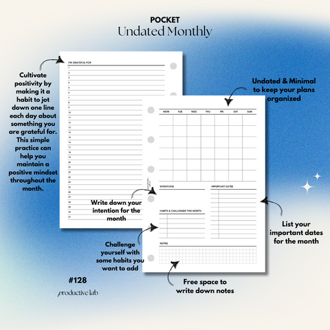 #128 Undated Monthly "Stay Focused" O2P