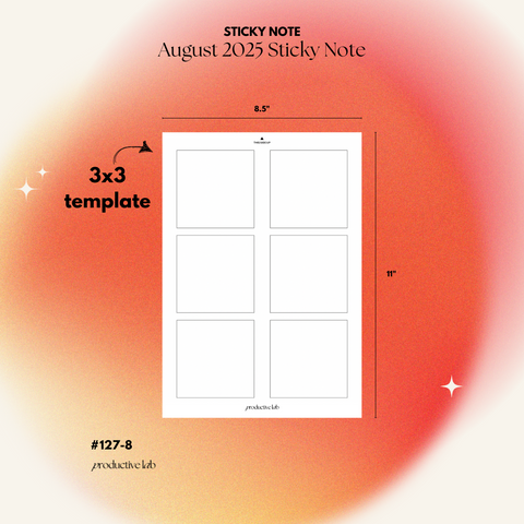 August 2025 Sticky Note