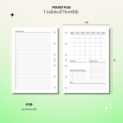 #128 Undated Monthly "Stay Focused" O2P
