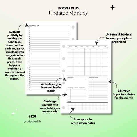 #128 Undated Monthly "Stay Focused" O2P