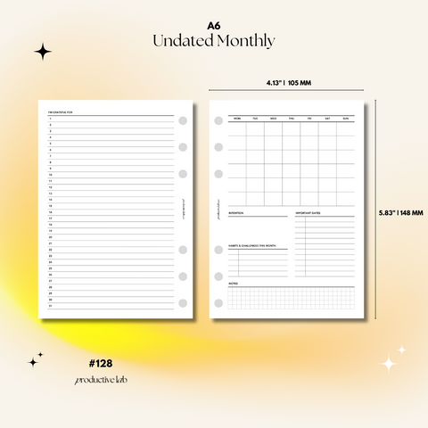 #128 Undated Monthly "Stay Focused" O2P