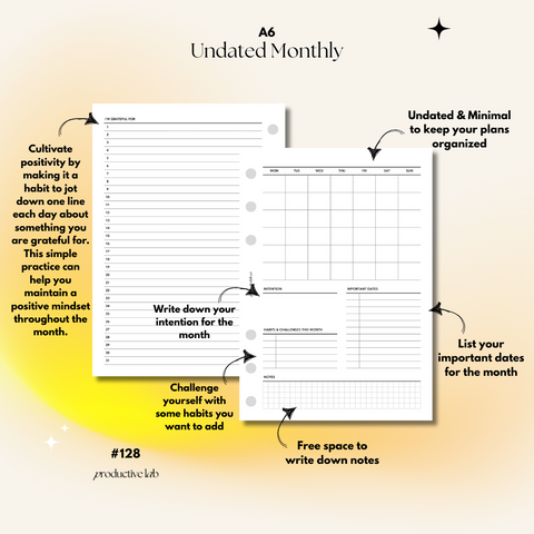 #128 Undated Monthly "Stay Focused" O2P