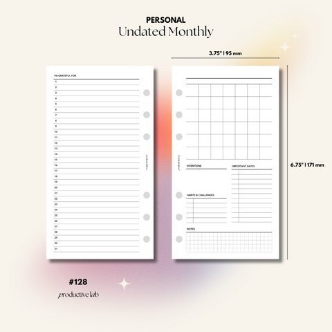 #128 Undated Monthly "Stay Focused" O2P