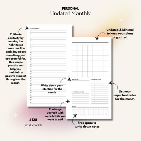 #128 Undated Monthly "Stay Focused" O2P