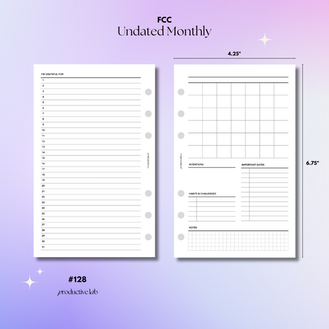 #128 Undated Monthly "Stay Focused" O2P