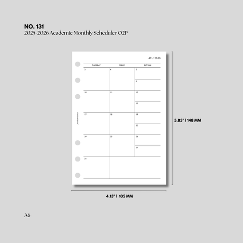 #131 2025-2026 Academic Monthly Scheduler O2P
