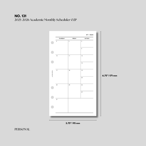 #131 2025-2026 Academic Monthly Scheduler O2P