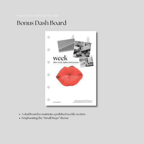 #133 Undated Horizontal Weekly Scheduler
