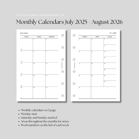 #131 2025-2026 Academic Monthly Scheduler O2P