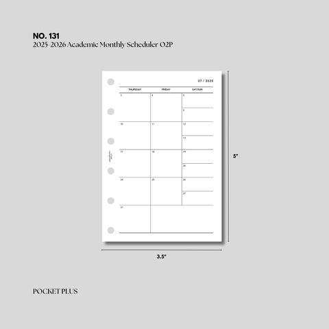 #131 2025-2026 Academic Monthly Scheduler O2P